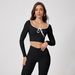 Nude Quick Drying Long Sleeved Yoga Sports Suit for Women Sexy round Neck High-Waisted Fitness Running Outfit_desvips.com