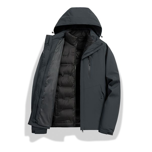 Down For Men Women, 3-in-1 Water-Resistant, Detachable, Winter Outdoor Hiking And Skiing Customizable Jacket_desvips.com