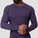 KOOSSOASIS American Seamless Jacquard Fitness Sports Casual Core-Absorbing Long-Sleeve T-Shirt Men's Slim Fit Quick-Drying Training Top 1075_desvips.com