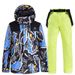 001 Men's Suit Set Snowboard And Ski Jacket Pants Winter Outdoor Warm Thickened_desvips.com