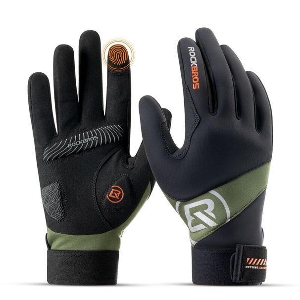 ROCKBROS Warm Cycling Gloves, Windproof, Touchscreen, Unisex Cycling Gloves_desvips.com