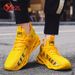 YRZL Mens Lightweight Comfortable Mesh Breathable Sneakers Green Casual Thick Sole Running Shoes For Men_desvips.com
