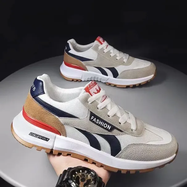 waffle New Summer Casual Mesh Korean Version Unisex Small White Breathable Sports Shoes Lhshoe_desvips.com