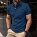 Men's Summer Ice Silk Cotton High-end Polo Shirt Short Sleeve Business Thin Line Lapel T-shirt Top Paul_desvips.com