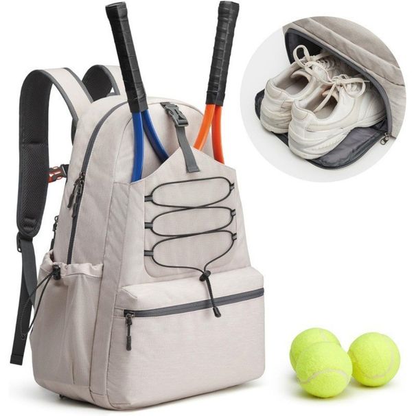 Tennis Bag For Men And Women, Large Size, Pickleball Bag Can Hold 4 Rackets With Shoe Compartment_desvips.com