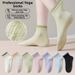 Women's Mid Calf Yoga Socks Non-Slip Running Sports Socks For Spring Summer Autumn Indoor Fitness Floor Socks Professional_desvips.com