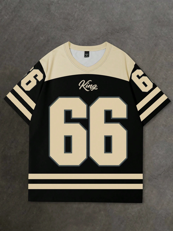 2025 Jersey Short Sleeved Retro Style Men's Sports V-neck T-shirt Quick Drying Comfortable Breathable_desvips.com