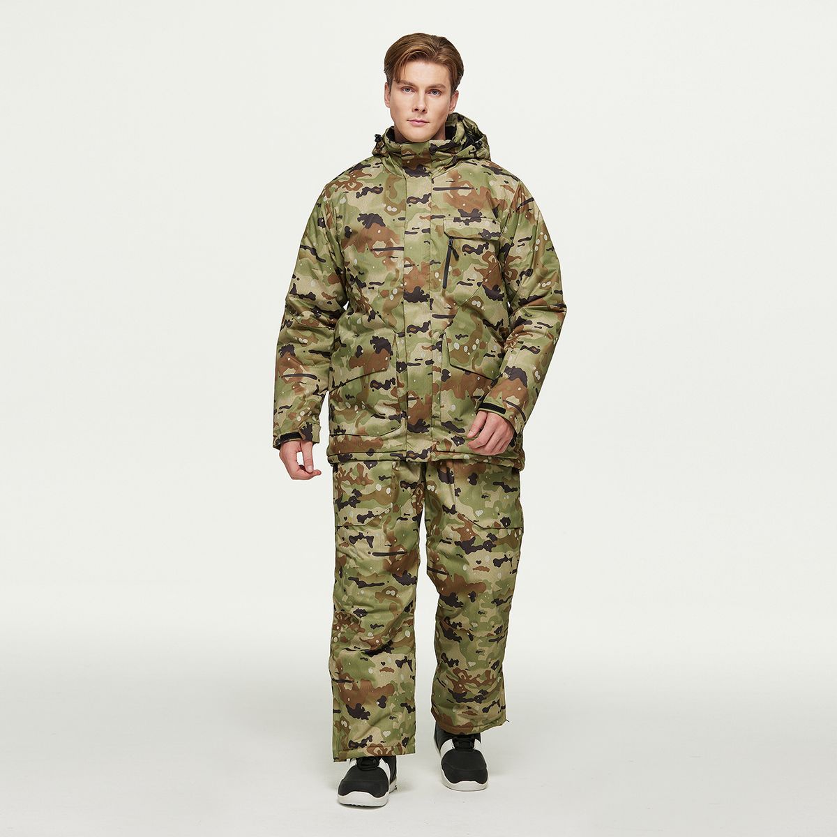 Men's Winter Warm Thickened Jacket And Pants Snowboard Camouflage Ski Suit New Model_desvips.com