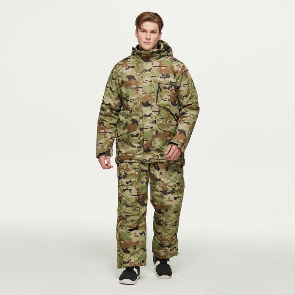 Men's Winter Warm Thickened Jacket And Pants Snowboard Camouflage Ski Suit New Model_desvips.com