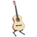 Classical Guitar Set - 4/4 Size For Beginners And Musicians - Blue/Natural/Black - Includes Gig Bag, Strap, Picks, Strings, Winder, Capo, Tuner, Stand_desvips.com