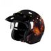 QIKE Motorcycle Carbon Fiber Retro For Men And Women American Style Cruiser Half With Inner Visor Three-Quarter Helmet_desvips.com