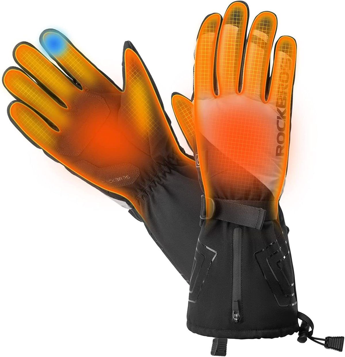 ROCKBROS Winter Beheizte Handschuhe Elektrisch Warm Touchscreen Motorrad Fahrrad_desvips.com