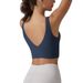 V-shaped Beautiful Back And Cloud Feeling Integrated Cup Sports Bra, Tight Fitting High Elasticity Running Fitness Yoga_desvips.com