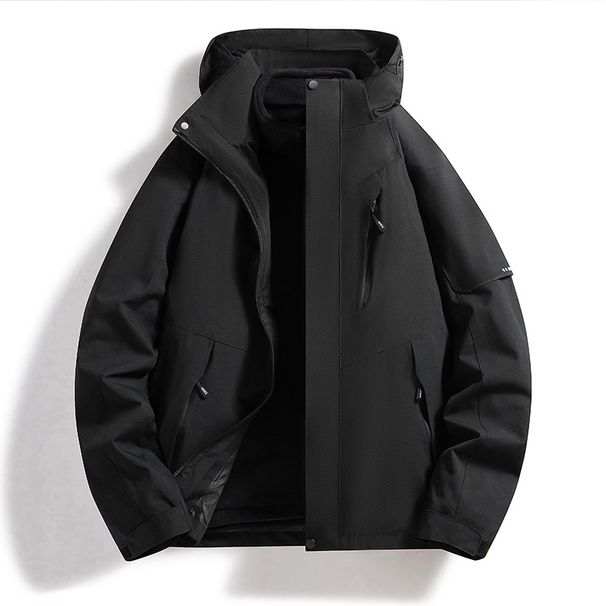 Women's 3-in-1 Water-Resistant 2025 New Detachable Fleece Liner Outdoor Hiking Jacket For Men_desvips.com