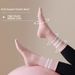 Non Slip Yoga Socks For Women Professional Pilates Socks New Style Spring Summer Mid Calf Socks_desvips.com