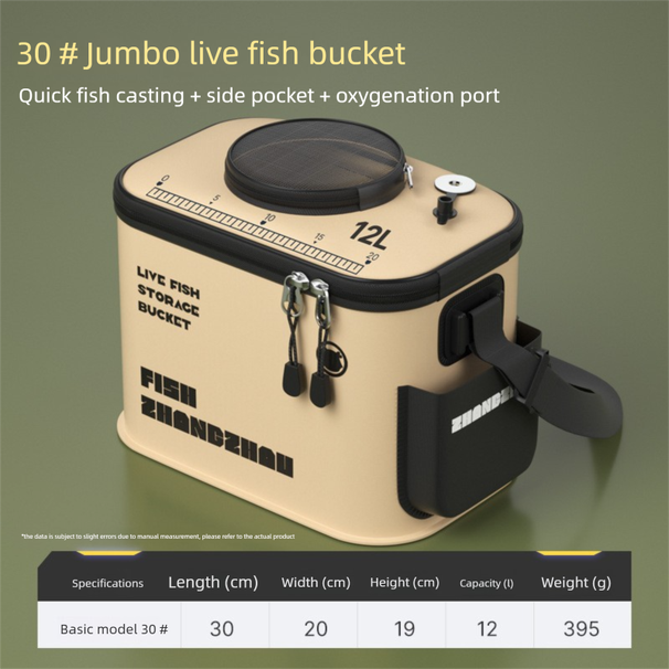 Live Foldable Box Fish Large Integrated Fishing Water Bucket_desvips.com