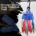 9pcs Squid Jig Hook Cover Anti-Scratch Puncture Wooden Shrimp Hook Cover Storage Case Outdoor Camping Fishing Accessories Tools_desvips.com