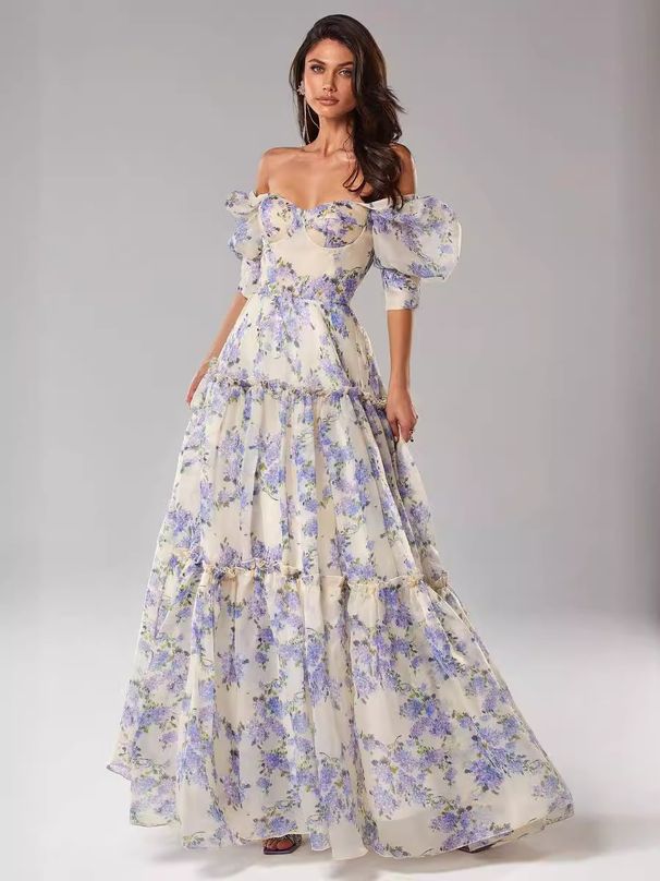 Women's Clothing fashionable organza fairy like long temperament evening dress _desvips.com