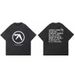 2025 New APHEX Front And Back Printed T-Shirt Top Versatile Casual Trendy Round Neck Short Sleeve_desvips.com