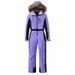 Women's Winter Slim Fit Zip-Up Ski Suit - Waterproof Thermal Snowsuit For Outdoor Sports & Cold Weather_desvips.com