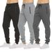 European Size Men's Sports Casual Pants Zipper Fleece Thickened Fitness Running Solid Color Sweatpants_desvips.com