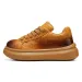 Retro Monogram Chunky Sneakers Men's Leather Platform Casual High End Ultra Light Thin Soft Sole Outdoor Hiking Travel_desvips.com