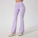 High-Waisted Seamless Yoga Pants European American Style Sports Flared Shaping Peach Casual Fitness Trousers for Women_desvips.com