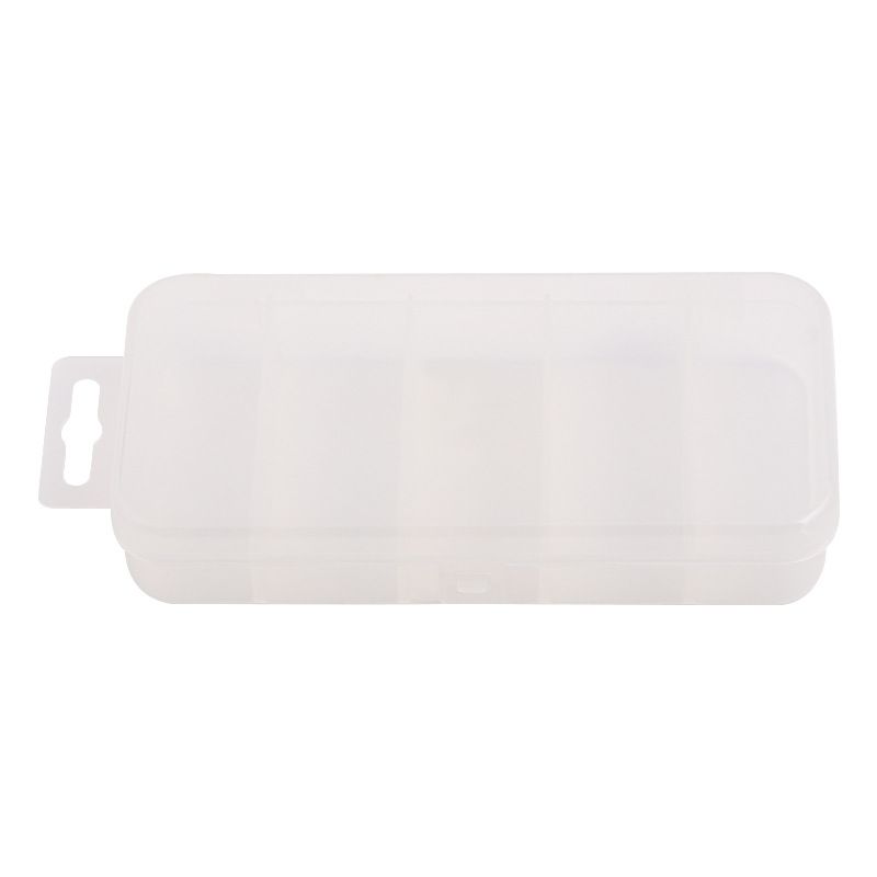 Waterproof Pp Plastic Lure 5 Grid Fishing Tackle Box Fishing Accessories Storage Box Small Tool Box_desvips.com