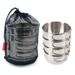 304 Stainless Steel Collapsible Bowl Set - 650ml Large Outdoor Camping Cookware (4-Piece) For Hiking & Picnic_desvips.com