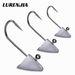 Triangular Lead Head Hook Boat Shaped Fish Hook Reinforced Root Hook Die Cast Lure T Tail Curly Tail White Striped Horse Mouth Green Bass_desvips.com