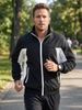 Men's Colorblock Patchwork Sports Jacket With Zipper Pockets Spring Fall Windproof Stand Collar Zip Up Coat Outwear_desvips.com