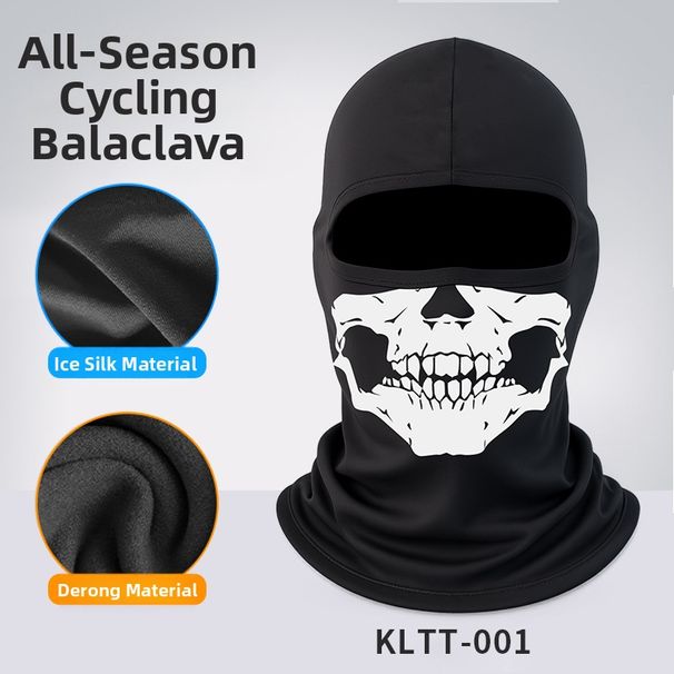 Outdoor Cycling Skull Mask Road Bike Riding Face Mask Neck Warmer Half Face Ghost Print Hood Unisex Sports Accessory_desvips.com