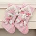 001 Cross-Border New Pink Sequin Children's Christmas Decoration Socks Gift Bag_desvips.com