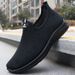 Fashionable Woven Knitted Running Lightweight, Breathable And Non-Slip - Perfect Outdoor Adventure, Ideal Men's Solid_desvips.com