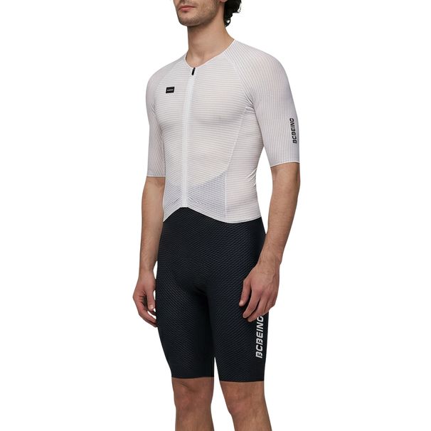 BCBE-ING Men Aero Skinsuit Fit Summer Short Sleeve Jumpsuit Training Lightweight Breathable Cycling Suit YKK Zip_desvips.com