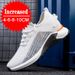 New Men's Casual Summer Simple Black White Fashion Breathable Sneakers 6/8/10cm Invisible Height Increasing Shoes_desvips.com