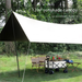 Outdoor Black Tent Sun UV Protection Camping Supplies Silver Coating Cloth Portable Sunshade Tarp_desvips.com