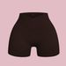 Women's High-Waisted Ribbed Yoga Shorts Hip Lifting Three Quarter Length Fitness Moisture Wicking Sweat Control Running Pants_desvips.com