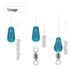 Crystal Blue Silicone Bulk Main Sub Line Anti Entanglement Space Bean Fishing Octopus Ring Accessories_desvips.com