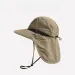 Caps Summer Wide Brim Neck Protection Unisex Bucket Hats Outdoor Visor Quick-drying Panama Sunscreen Tied Fishing Hiking Hat_desvips.com