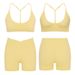 High Elasticity Halter Beauty Back Bra Cross Waist Fitness Three-Point Shorts Yoga Outfit Sports Set_desvips.com