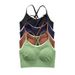Yoga Wear Sports For Women Fitness Running Pilates Small Flower Bud Beautiful Back Thin Strap Adjustable Bra_desvips.com