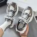 Spring 2025 New Breathable Mesh Sports For Men, Korean Version Versatile Thick Sole Casual Running Dad Men's Shoes_desvips.com