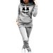 Autumn High Wait Sweathirt Fleece Korean Style Red Set Short Solid Color Urban Caual Long Sleeve Cotton Wide Leg_desvips.com