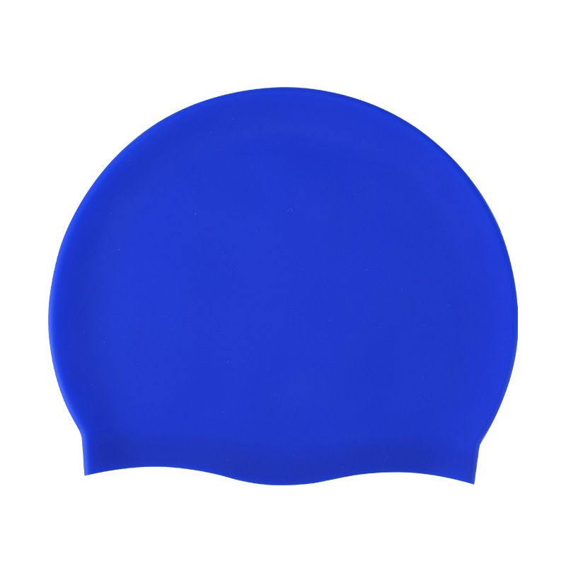 Large Particle Ear Protection Silicone Swimming Cap Adult Long Hair Solid Color Waterproof Comfortable Stretchable Water Drop Swimming Cap_desvips.com
