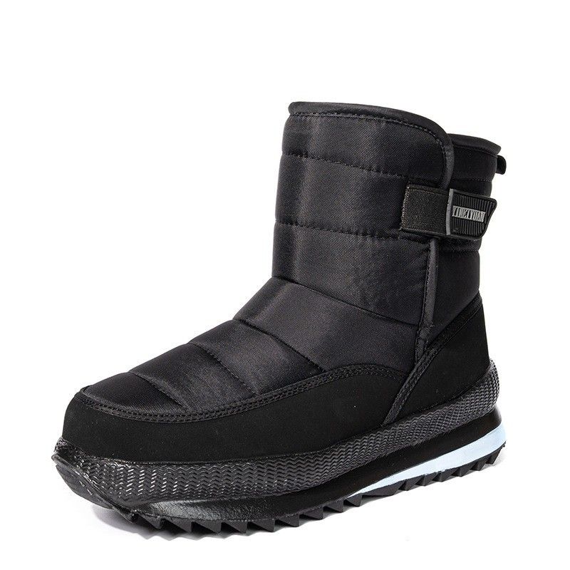 Unisex Winter Snow Boots With Fleece Lining - Slip-Resistant Rubber Sole, Water-Resistant Oxford Fabric, Comfortable Mid-Heel For Outdoor_desvips.com