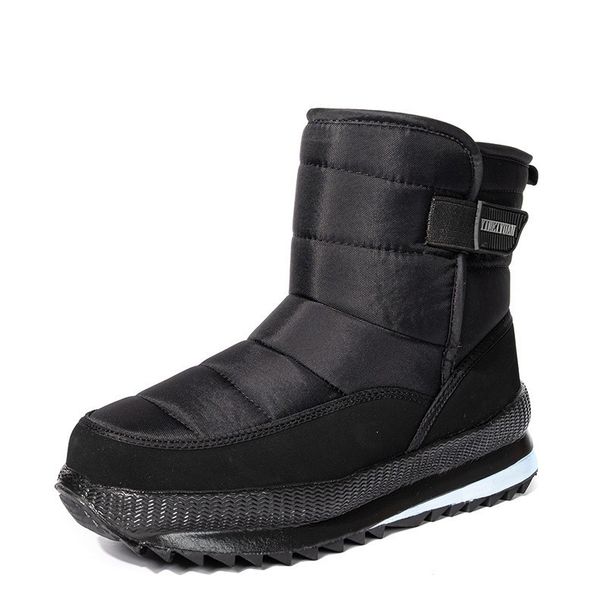Unisex Winter Snow Boots With Fleece Lining - Slip-Resistant Rubber Sole, Water-Resistant Oxford Fabric, Comfortable Mid-Heel For Outdoor_desvips.com