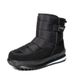 Unisex Winter Snow Boots With Fleece Lining - Slip-Resistant Rubber Sole, Water-Resistant Oxford Fabric, Comfortable Mid-Heel For Outdoor_desvips.com