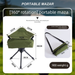 Outdoor Chair, Portable Fishing Camping Triangular Swivel Stool, Lightweight Small Folding Stool_desvips.com