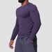 KOOSSOASIS American Seamless Jacquard Fitness Sports Casual Core-Absorbing Long-Sleeve T-Shirt Men's Slim Fit Quick-Drying Training Top 1075_desvips.com